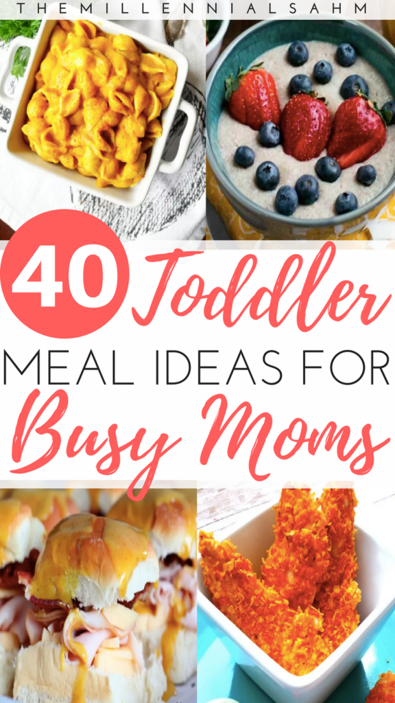 As a busy mom, mealtime can be stressful - especially if you have toddlers. Thankfully it doesn't have to be! Here are over 40 toddler meal ideas for busy moms that toddlers will love!