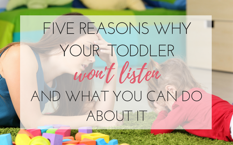 Are you struggling to get your toddler to listen to you? Learn the five common reasons why your toddler isn't listening to you, and find out what you can do about it!