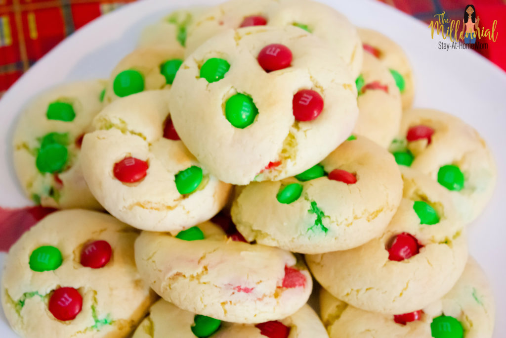 Get into the Christmas Spirit with these delicious M&M Cake Mix Christmas Cookies. They're sure to be a hit with the entire family!