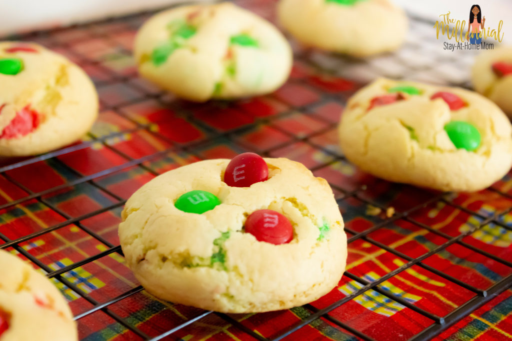 Get into the Christmas Spirit with these delicious M&M Cake Mix Christmas Cookies. They're sure to be a hit with the entire family!