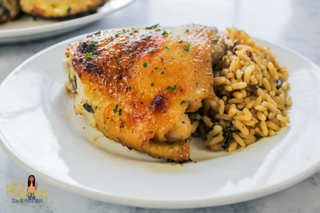 These Cast Iron Skillet White Truffle Chicken Thighs are the perfect dinner-time solution for busy moms who need to whip up something delicious in a hurry.