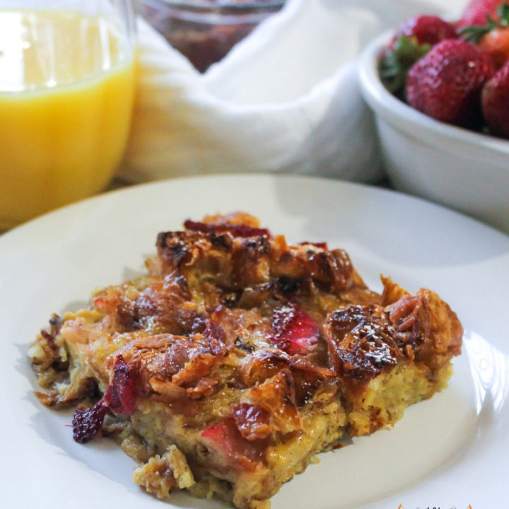 This super easy, overnight French Toast Casserole is a delicious, decadent breakfast that you can make ahead and enjoy in the morning!