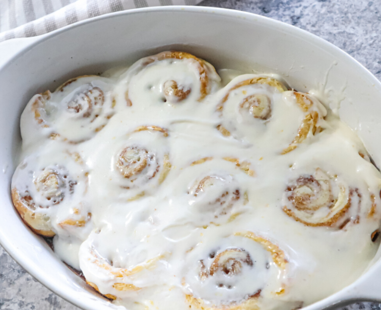 Puff Pastry Cinnamon Rolls with Cream Cheese Icing