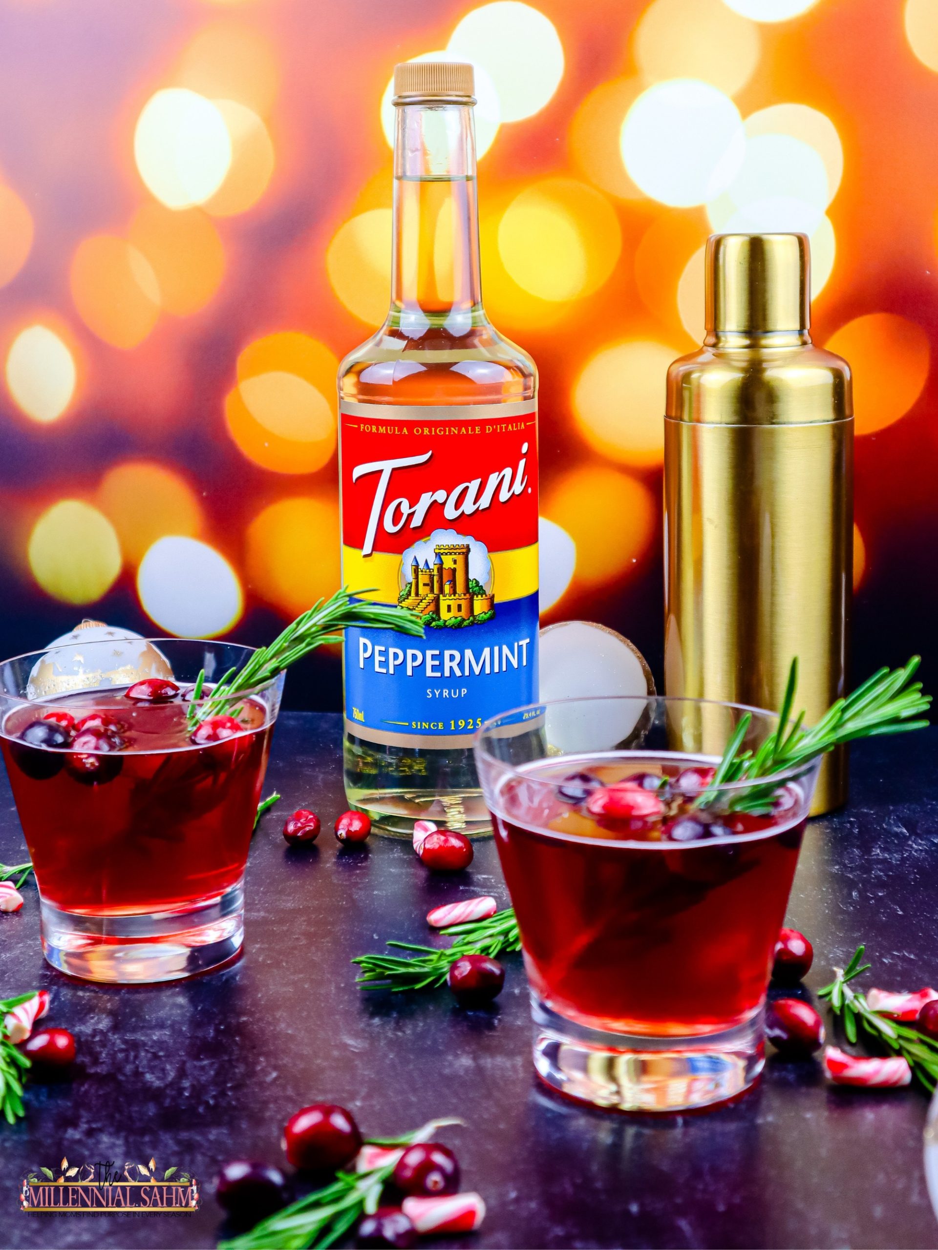 Peppermint Cranberry Mocktail - TheMillennialSAHM