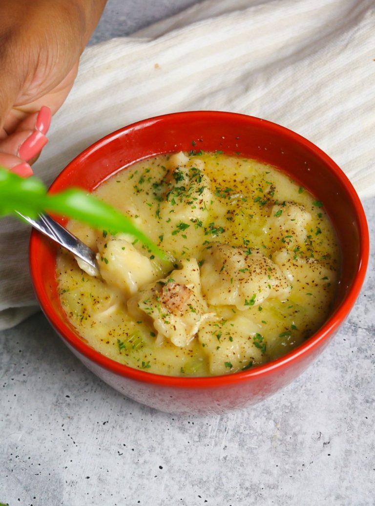 Easy Chicken and Dumplings (with frozen biscuits)