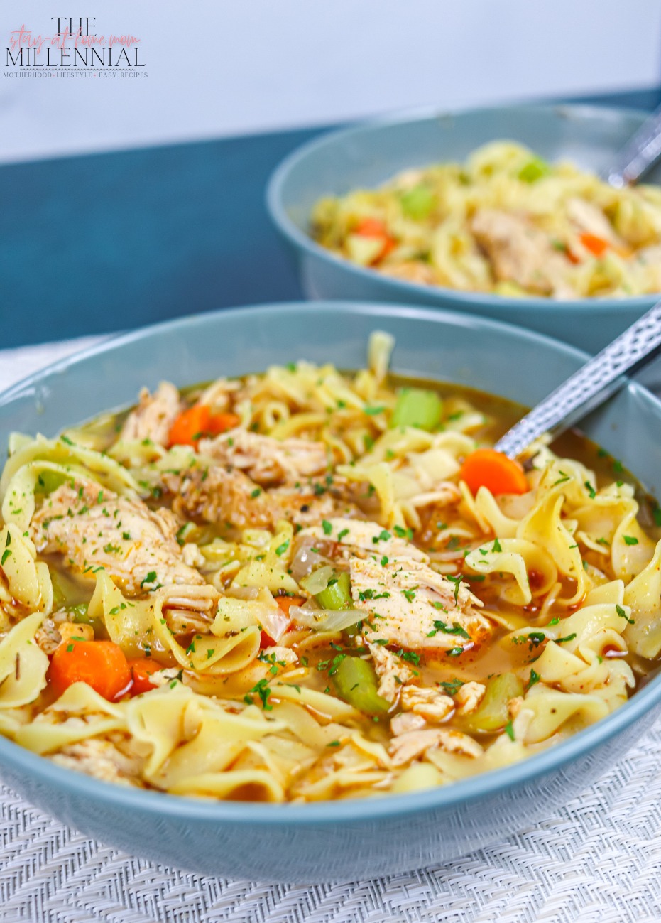 This Cajun Chicken Noodle Soup is everything you love about the classic chicken noodle soup with the perfect amount of Cajun flavor. 