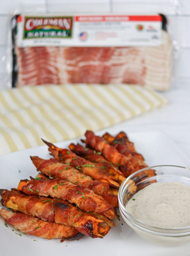 Air Fryer Bacon-Wrapped Sweet Potatoes