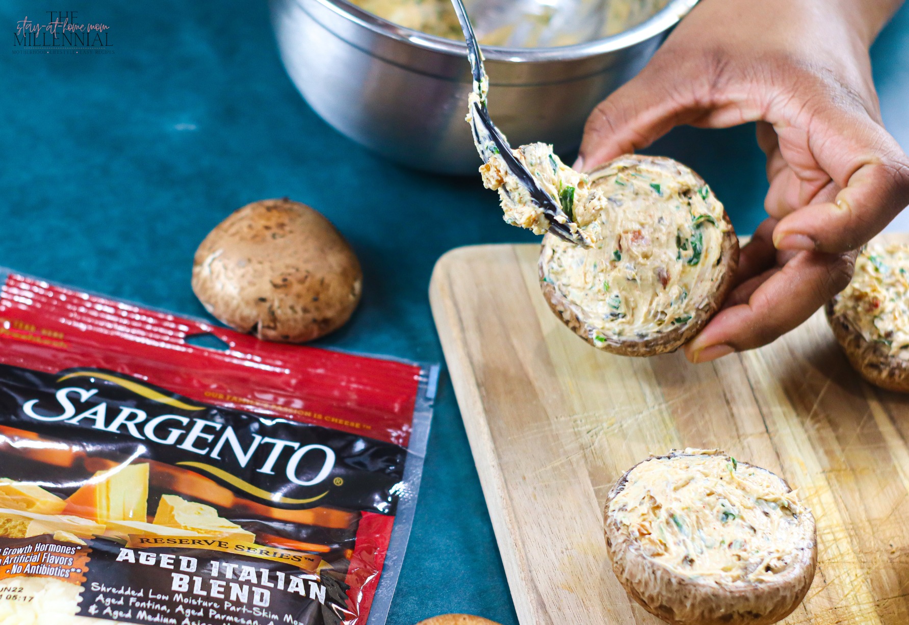 Air Fryer Stuffed Mushrooms