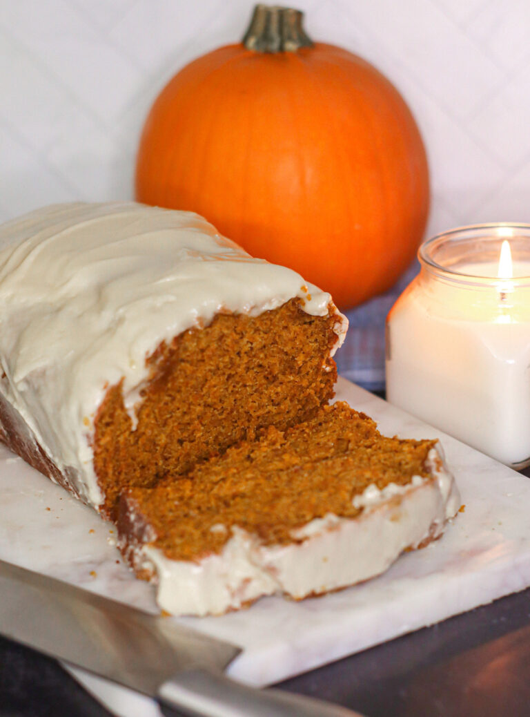 Pumpkin Bread With Cream Cheese Icing