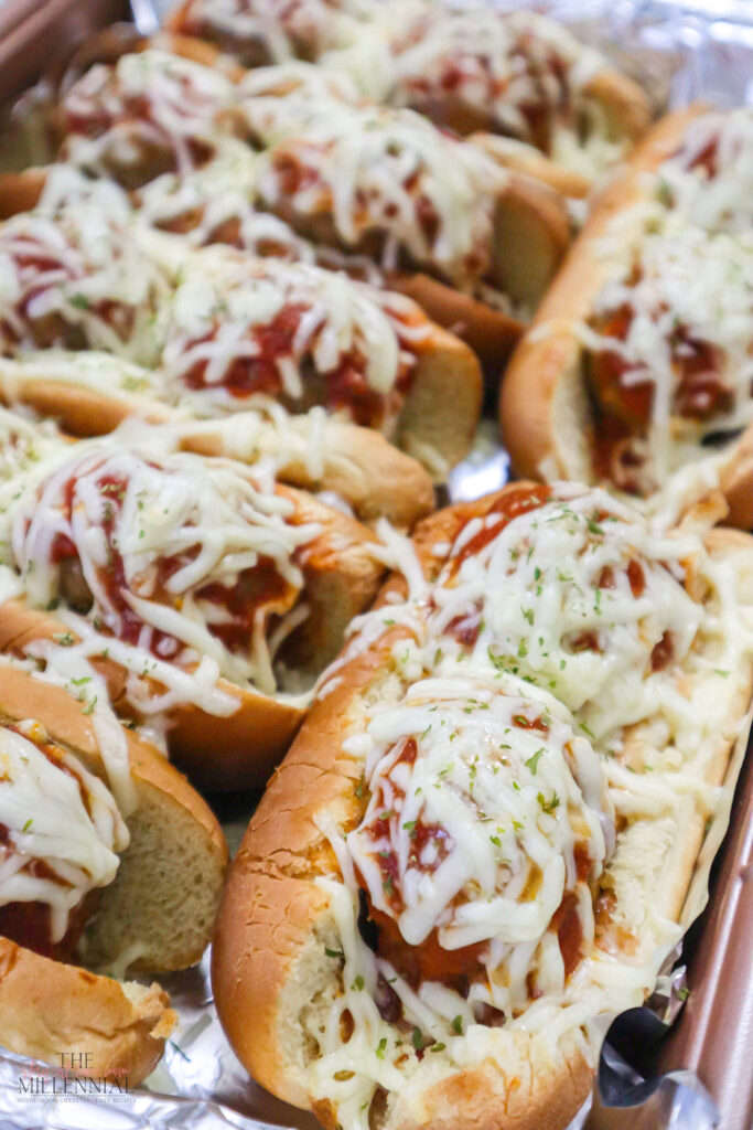 This Easy Meatball Subs recipe is made with only 5 ingredients and can be cooked in the air fryer for a quick and easy dinner or lunch!