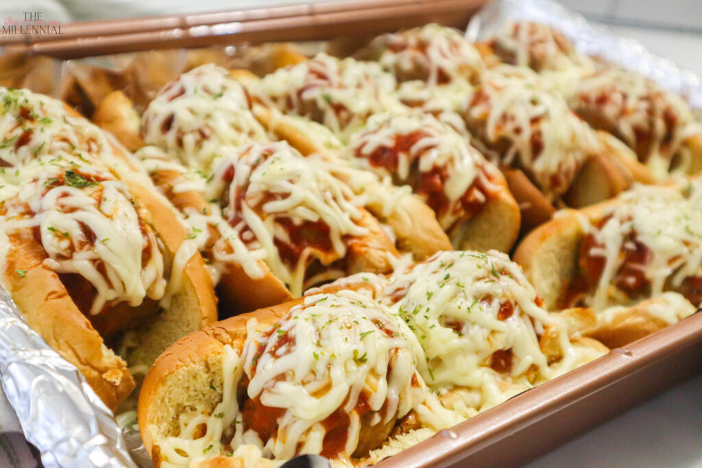 This Easy Meatball Subs recipe is made with only 5 ingredients and can be cooked in the air fryer for a quick and easy dinner or lunch! 