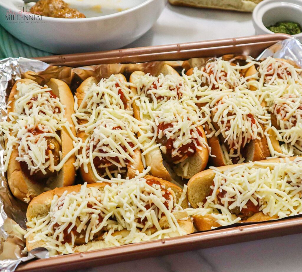 These Easy Meatball Subs are made with only 5 ingredients and can be cooked in the air fryer for a quick and easy dinner or lunch recipe!