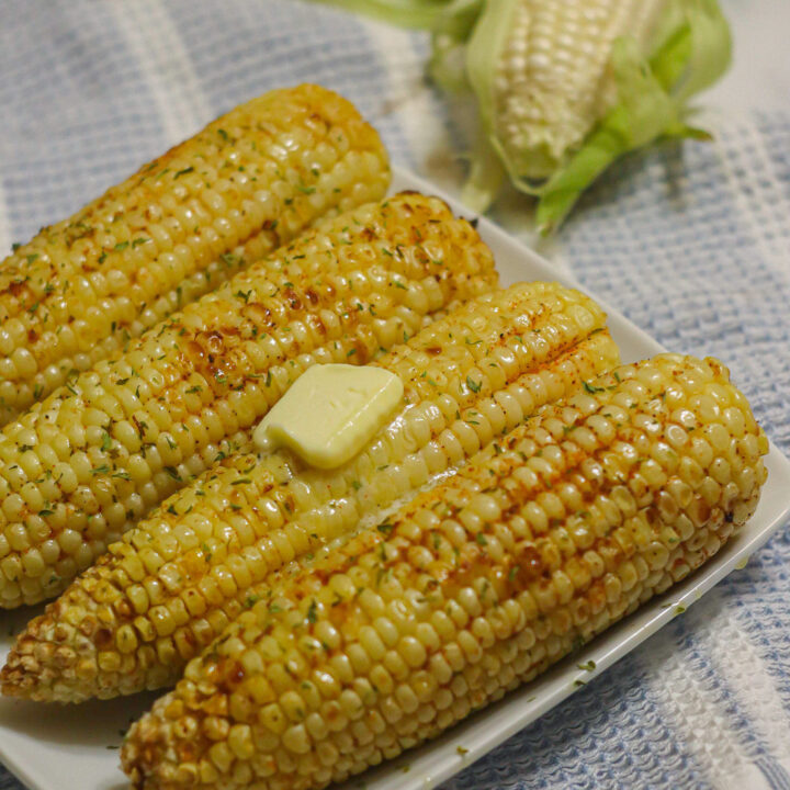 Air Fryer Corn on the Cob with Honey Butter