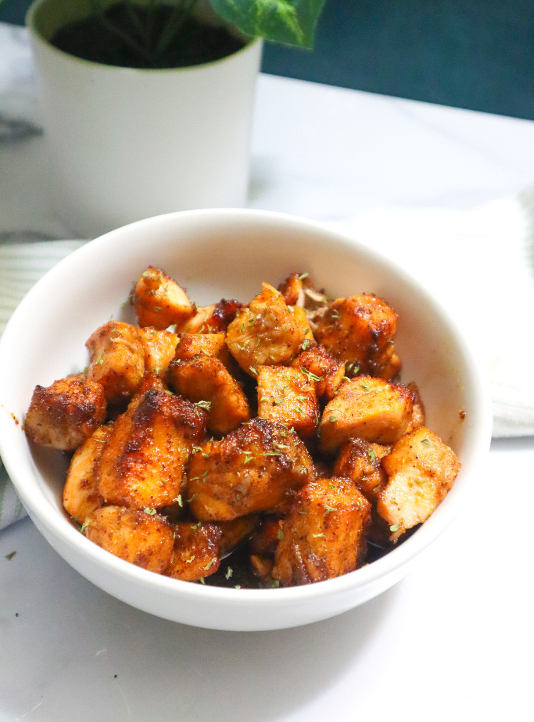 Air Fryer Salmon Bites (With A Honey Soy Glaze)