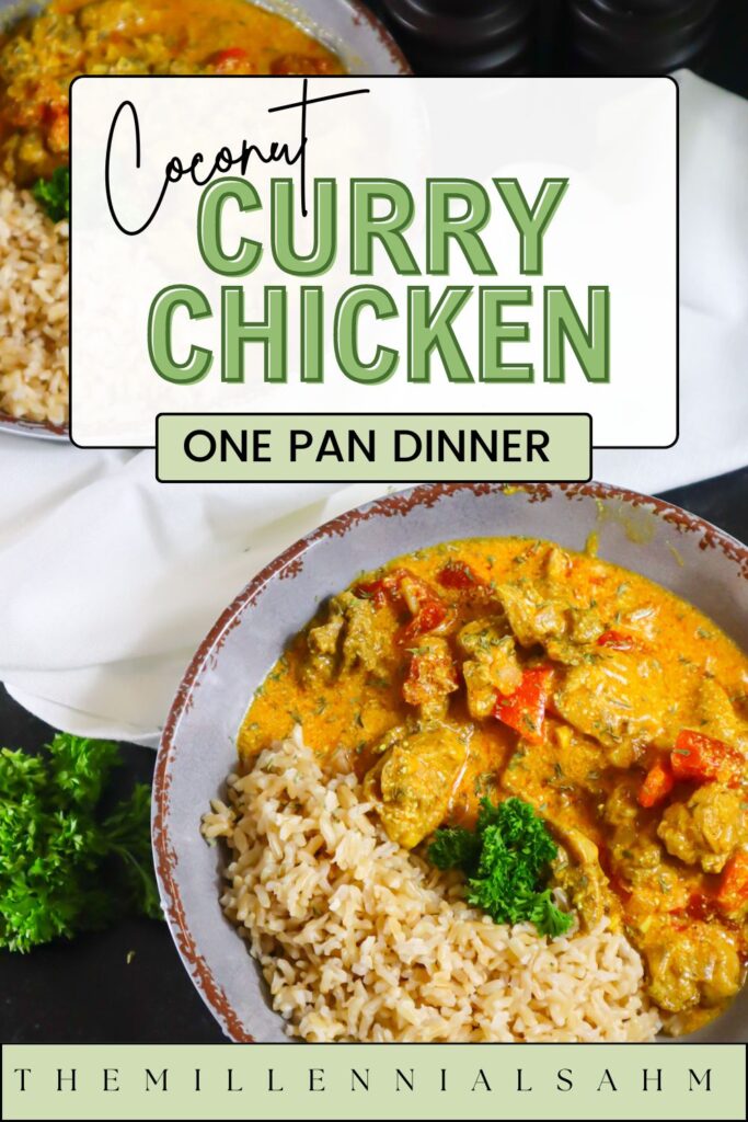 These delicious Coconut Curry Chicken Rice Bowls are rich in flavor and the perfect quick and easy dinner solution or meal prep idea!