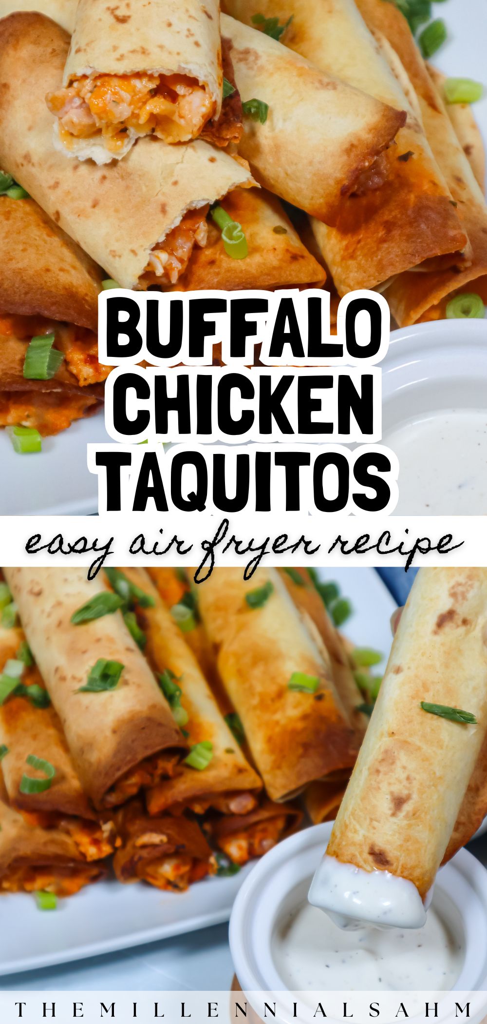 These air fryer buffalo chicken taquitos are full of flavor and can be whipped up in minutes - the perfect appetizer to have in your arsenal.