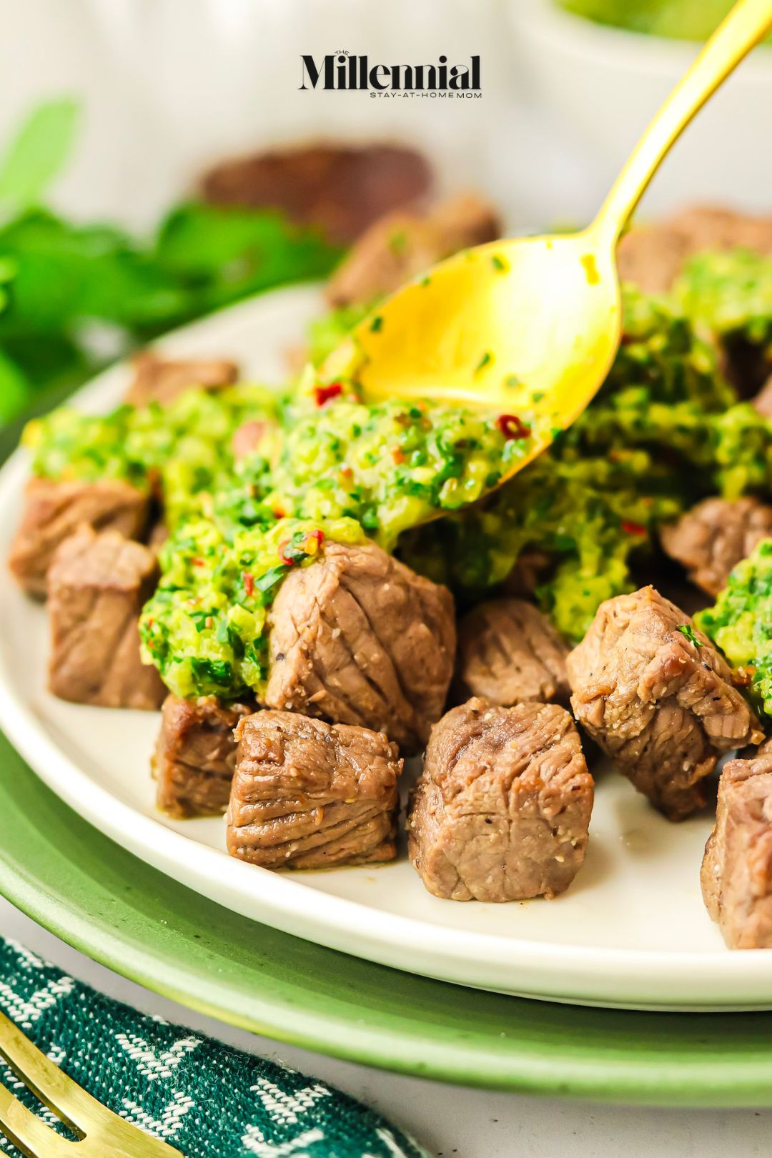 These chimichurri steak bites are proof that all you need are a few simple ingredients to whip up a dinner that feels special.