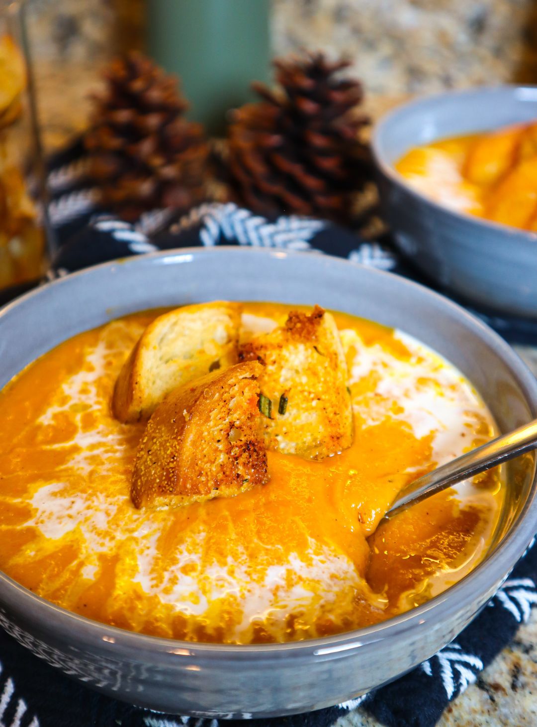 Kick off soup season with this creamy butternut squash soup recipe! It's a simple, family-friendly recipe that everyone will love!