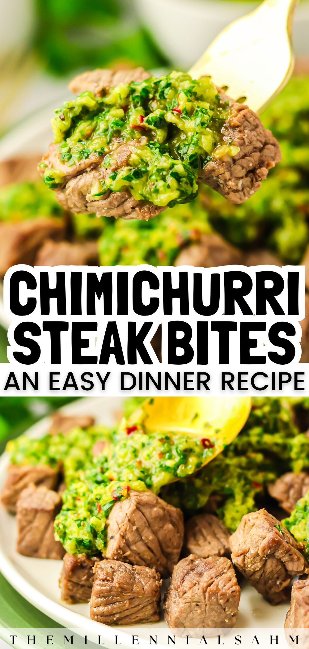 These chimichurri steak bites are proof that all you need are a few simple ingredients to whip up a dinner that feels special.