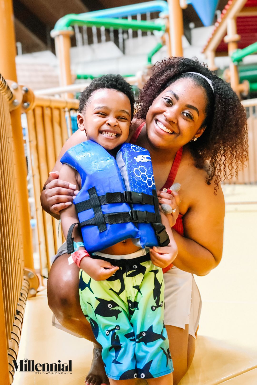 Toddler splash zone at Great Wolf Lodge Georgia water park.